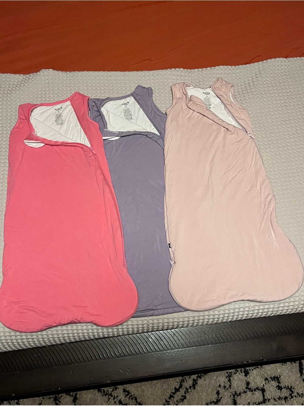 Kyte baby size S Sleep Sacks - Guava, Taro, Blush
